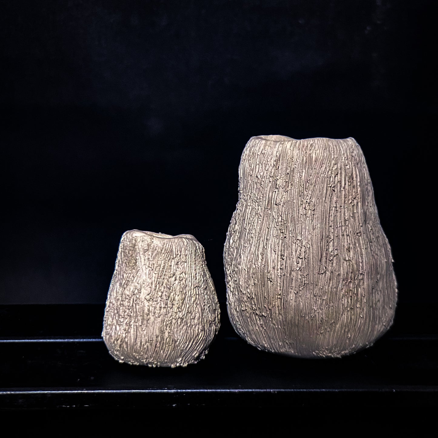 Vase - White clay with rough, textured finish