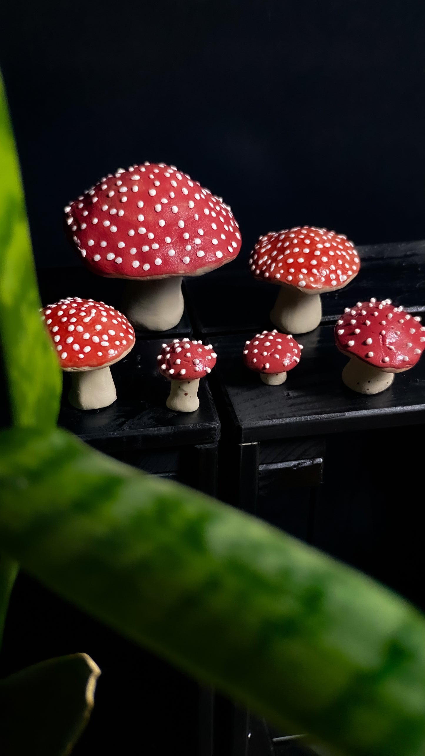 Champignon - Rouge à pois blancs - Différentes tailles