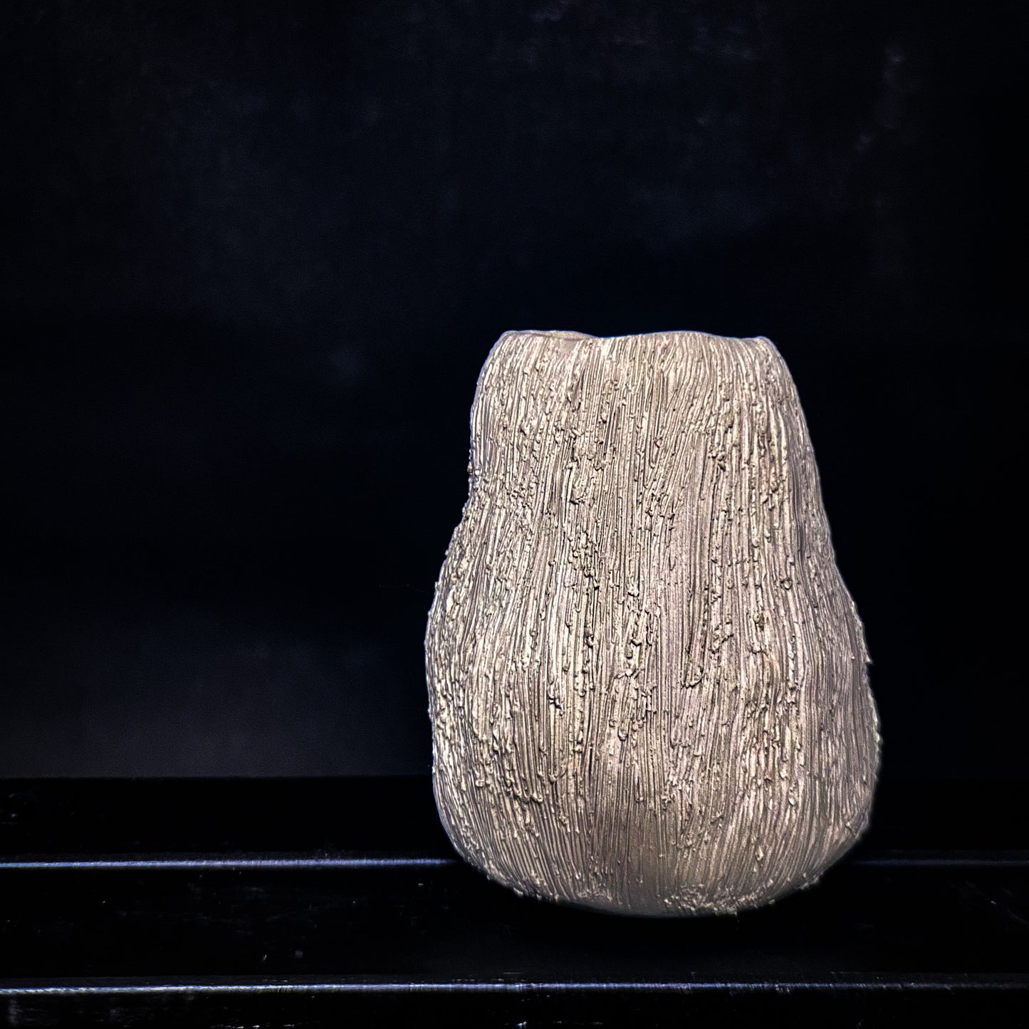Vase - White clay with rough, textured finish