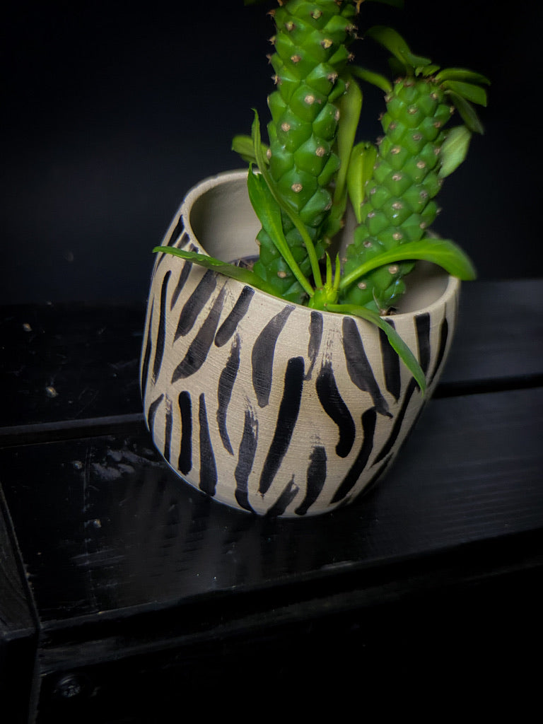 Plantpot holder - Tiger pattern