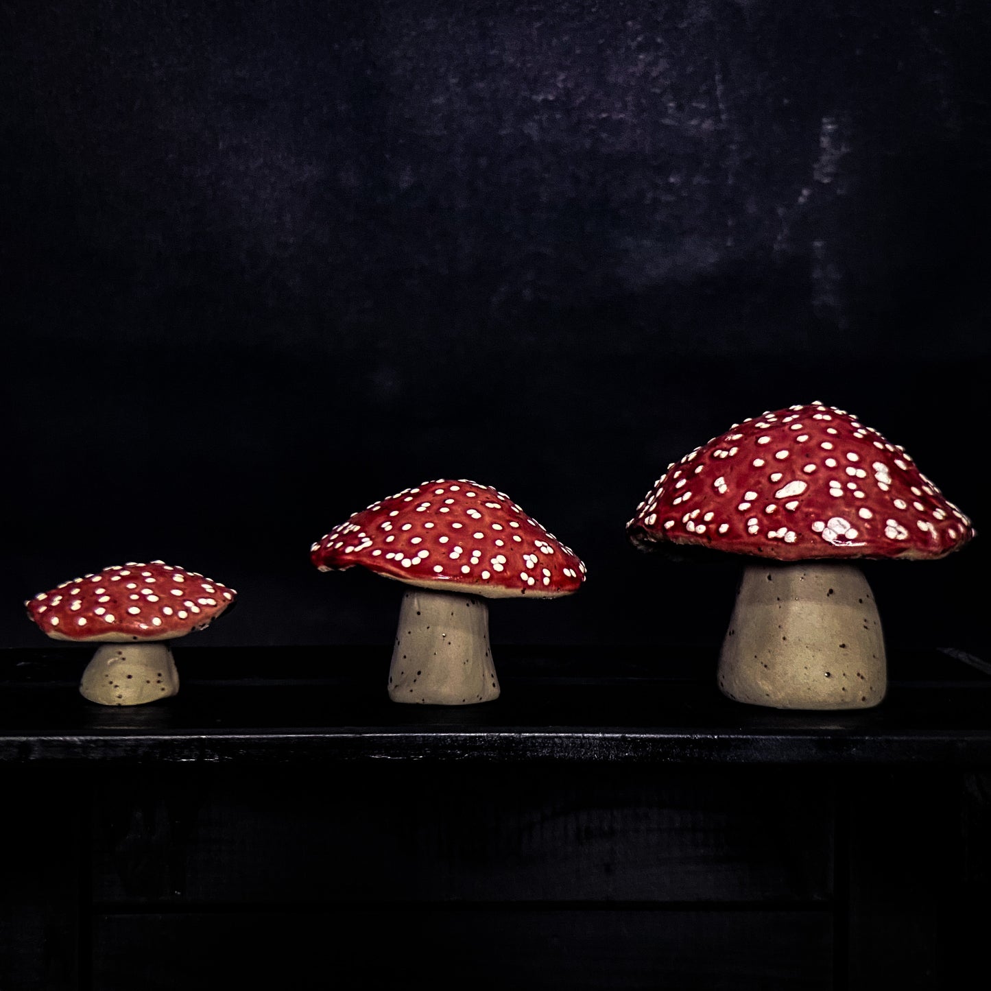 Champignon - Rouge à pois blancs - Différentes tailles