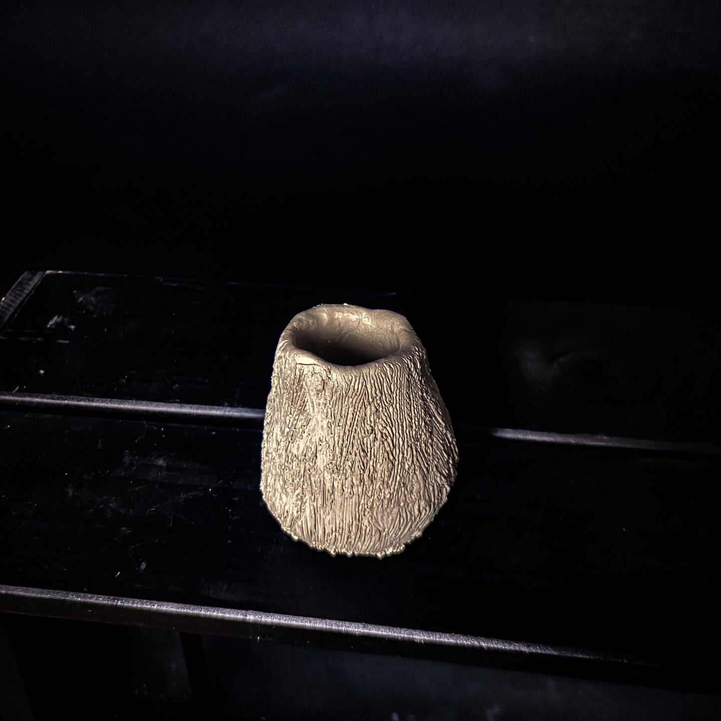 Vase - White clay with rough, textured finish