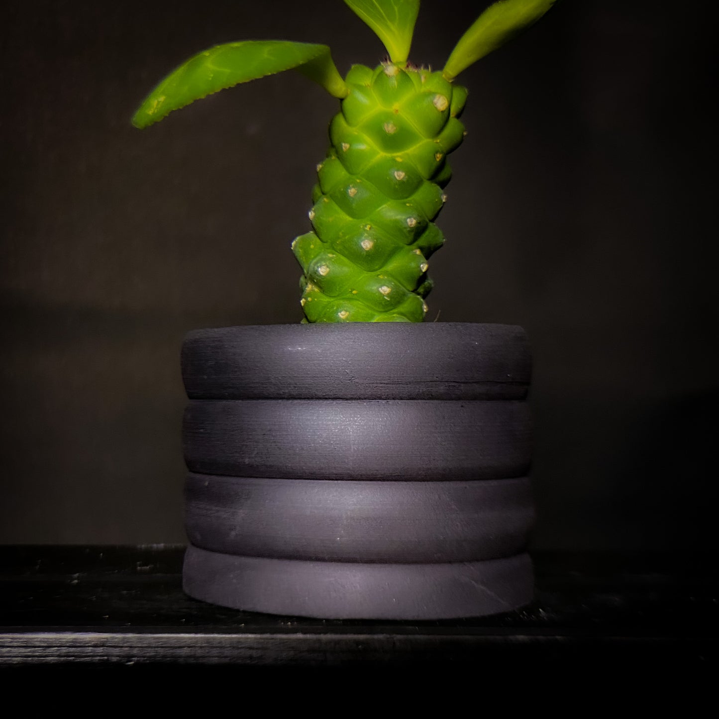 Plantpot holder - Black clay