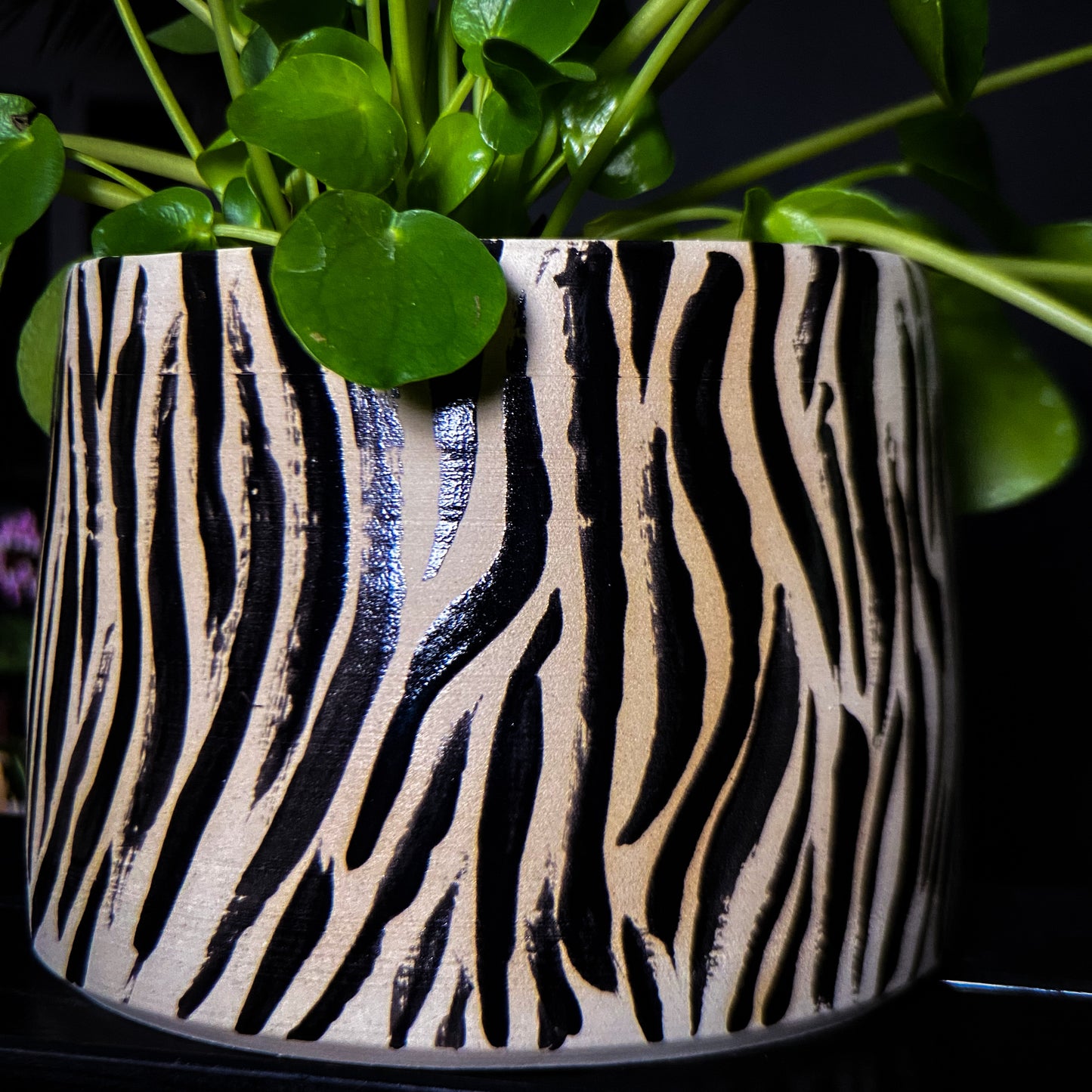 Plantpot holder - Tiger pattern