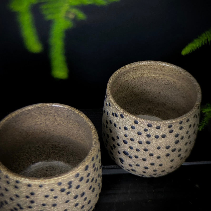 Espresso mugs - Grey pinkish clay
