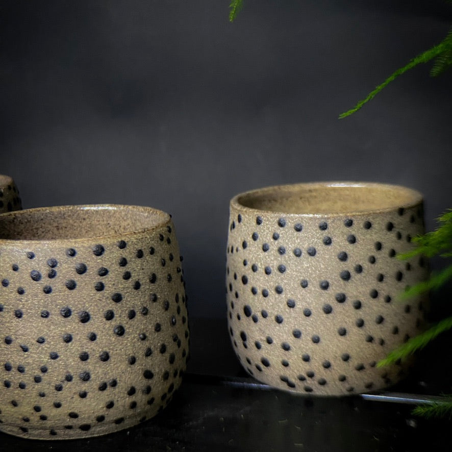 Espresso mugs - Grey pinkish clay